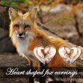 wholesale 925 Sterling Silver Heart-Shaped Fox Stud Earrings - Adorable Animal  for Her-0-4