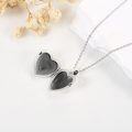 wholesale 925 Sterling Silver Thistle Flower Heart Locket Necklace s for Women Girls-0-3