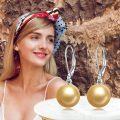 wholesale Sterling Silver Pearl Leverback Dangle Earrings for Women Gifts - Rhodium Plated-0-44