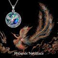 wholesale 925 Sterling Silver Abalone Shell Phoenix Dragon Celtic Crescent Necklace Pendant-0-3