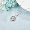 wholesale 925 Sterling Silver Celtic Knot Pendant Necklace  for Women Men-0-1