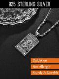 wholesale 925 Sterling Silver St Gabriel Angel Protect Us Charm Mens Necklace-0-3