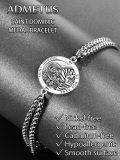 wholesale 925 Sterling Silver Saint Dominic Medal Religious Popcorn Chain Bracelet Oxidized Finish-0-3