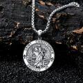 wholesale 925 Sterling Silver Saint Christopher Protect Us Pendant with 24+2 Extender Chain for Men Women Gifts Jewelry-0-1
