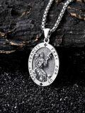 wholesale 925 Sterling Silver &  St Francis of Assisi Medal Pendant with Dove and Fish Charm - Catholic Protection s for Men/Women-0-2