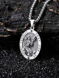 wholesale 925 Sterling Silver Saint Francis Medal For Women Prayer Pendant Jewelry Gift-0-2