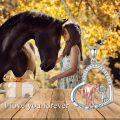 wholesale TOUPOP Horse Necklace Horse Heart Pendant Necklace Birthday Christmas Jewelry Gifts For Women -0-1