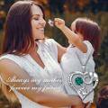 wholesale Sterling Silver Birthstone Crystal Mom Necklace Heart Elephant Jewelry Gift-0-5