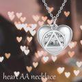 wholesale 925 Sterling Silver Heart-Shaped Triangle Recovery Symbol Pendant Necklace-0-5