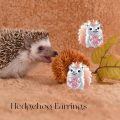 wholesale 925 Sterling Silver Hedgehog Heart Stud Earrings for Women Girls Gifts-0-1
