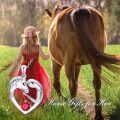 wholesale 925 Sterling Silver Birthstone Crystal Horse Heart Necklace Women s Jewelry Gift-0-19
