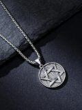 wholesale 925 Sterling Silver &  Star of David Pendant Necklace for Men and Women-0-4