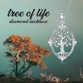 wholesale 925 Sterling Silver Cubic Zirconia Tree of Life Pendant Necklace for Women Family s-0-4