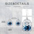 wholesale 925 Sterling Silver & Gemstone Birthstone Earrings, Elegant Dangle Fish Hook Earrings for Women, Perfect Gift for All Occasions-0-2