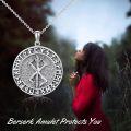 wholesale 925 Sterling Silver Tree of Life Pendant Norse Runes Amulet Jewelry for Men Women Gift-0-3