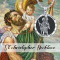 wholesale 925 Sterling Silver Saint Christopher Black Onyx Oval Pendant Necklace-0-4