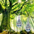 wholesale 925 Sterling Silver Abalone Shell Tree of Life Teardrop Dangle Earrings for Women-0-4