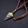 TOUPOP 925 Sterling Silver 14k Gold Plated Arrow Head Pendant Necklace Amulet Talisman Protection Gift-0-4