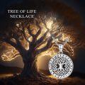 wholesale 925 Sterling Silver Celtic Knot Tree of Life Pendant Necklace  Norse Viking Jewelry for Men & Women-0-4