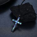 wholesale 925 Sterling Silver Cross Necklace With Abalone Shell-0-1