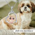 wholesale 925 Sterling Silver Love You Forever Dog Pendant Necklaces for Women Girls  (French Bulldog)-0-4