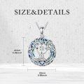 wholesale Sterling Silver Crystal Tree of Life Necklace Celtic Knot Jewelry for Women-0-5