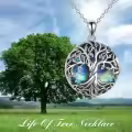 wholesale 925 Sterling Silver Abalone Shell Tree of Life Pendant Necklaces Wholesale - Irish s for Women-0-1