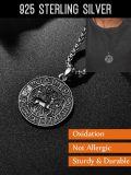wholesale  Sterling Silver Zodiac Necklace for Men 12 Constellation Horoscope Pendant Birthday Father s Day Gift -0-4