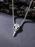 wholesale 925 Sterling Silver Pentagram Raven Skull Pendant Necklace  Gothic Jewelry for Men & Women-0-3