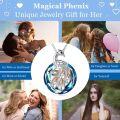 wholesale Sterling Silver Crystal Phoenix Pendant Necklace for Women Gift-0-3