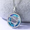 wholesale 925 Sterling Silver Blue Crystal Star Constellation Pendant Necklaces for Women Astrology Gifts-0-1