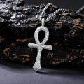 wholesale 925 Sterling Silver Egyptian Cross Pendant Necklaces for Men & Women - 24K Gold Plated  Set-0-3