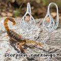 wholesale 925 Sterling Silver Scorpion Rose Gold Plated Stud Hoop Earrings for Women Girls  48mm Diameter-0-4