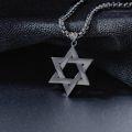 wholesale Sterling Silver Star of David Jewish Men s Necklace-0-7