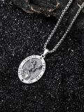 wholesale 925 Sterling Silver Saint Francis Medal For Women Prayer Pendant Jewelry Gift-0-3