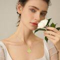 wholesale 14K Gold Sterling Silver Jade Tree of Life Necklace for Women-0-12