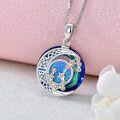 wholesale 925 Sterling Silver Blue Opal Star Constellation Pendant Necklace for Women Astrology s-0-4