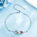 wholesale 925 Sterling Silver Bracelet with Ladybug and Daisy Charms s for Women-0-2