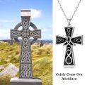 wholesale TOUPOP Celtic Cross Urn Necklace For Women For Ashes Sterling Silver Celtic Necklaces Cremation Jewelry For Ashes Irish Memorial Gifts -0-1
