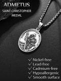 wholesale 925 Sterling Silver St Christopher Protect Us Pendant & 3+2 Extender Chain for Men Women -0-4