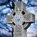 wholesale 925 Sterling Silver Blue Opal Triquetra Celtic Knot Witch's Pendant Necklace for Women Wicca Jewelry-0-4