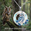 wholesale 925 Sterling Silver Blue Crystal Axolotl & Fish Charm Pendant Necklace-0-2