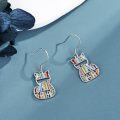 wholesale 925 Sterling Silver Cat-Shaped Book Earrings with Hypoallergenic Stones - Elegant Gift for Women-0-3