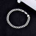 wholesale Sterling Silver Cuban Link 5mm 7mm Curb Chain Bracelet for Men Women-0-7