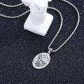 wholesale 925 Sterling Silver St Mark the Evangelist Medal Prayer for Us Pendant Necklace-0-1