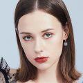 wholesale 925 Sterling Silver Blue Crystal Snowflake Drop Earrings - Winter Holiday Jewelry for Women-0-1