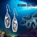 wholesale 925 Sterling Silver Octopus Drop Earrings with Starfish and Coral Accents - Ocean Theme Jewelry for Women-0-1