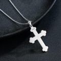 wholesale 925 Sterling Silver Crucifix Cross Pendant Necklaces with Jesus Christ Charm Christian Gifts for Men/Women-0-2