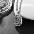 wholesale 925 Sterling Silver Saint Michael Angel Pendant for Men's Religious s-0-1