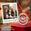 TOUPOP Sterling Silver Alexandrite June Birthstone Sister Friendship Necklace-0-1